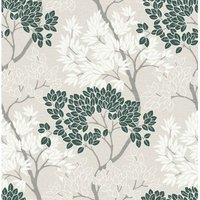 FRESCO LYKKE TREE DARK GREEN WALLPAPER, Green