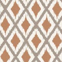 FRESCO IKAT - RUST WALLPAPER, Orange