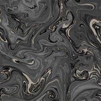 FRESCO LIQUID - BLACK / COPPER WALLPAPER, Black