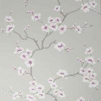 FRESCO FRESC APPLE BLOSSOM GREY/PINK WALLPAPER, Grey