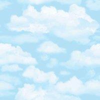 FRESCO FRESC CLOUD 9 BLUE WALLPAPER, Blue