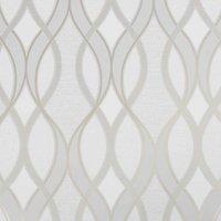 SUBLIME RIBBON GEO GREY / ROSE GOLD WALLPAPER, Multi