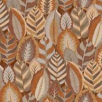 SUBLIME ARTY LEAVES BROWN WALLPAPER, Brown