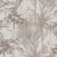 SUBLIME JUNGLE TEXTURE NEUTRAL WALLPAPER, Brown