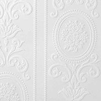 SUPERFRESCO COLOURS SUPERFRESCO WHITE SFW CAMEO STRIPE WALLPAPER, White