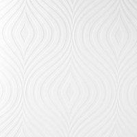 SUPERFRESCO COLOURS SUPERFRESCO WHITE SFW CURVY WALLPAPER, White