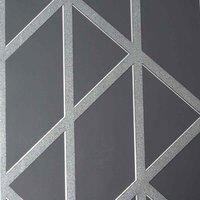 SUPERFRESCO COLOURS PANEL GLITTER GEO - CHARCOAL WALLPAPER, Black
