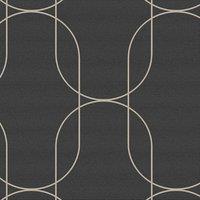 SUPERFRESCO COLOURS ETERNITY - BLACK / GOLD WALLPAPER, Black