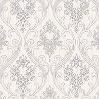 SUPERFRESCO COLOURS SFC ROYALE LILAC / WHITE WALLPAPER, Purple