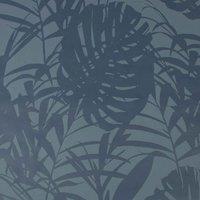 SUPERFRESCO EASY PALM BLUE WALLPAPER, Blue
