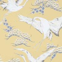 SUPERFRESCO EASY CRANES OCHRE WALLPAPER, Yellow