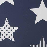 SUPERFRESCO EASY STARS NAVY WALLPAPER, Blue
