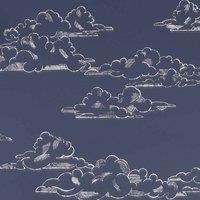 SUPERFRESCO EASY VINTAGE CLOUDS NAVY WALLPAPER, Blue