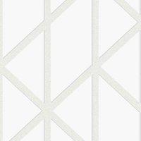 SUPERFRESCO EASY GEO PANEL WHITE WALLPAPER, White