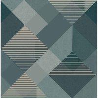 SUPERFRESCO EASY KALEIDOSCOPE EMERALD WALLPAPER, Green