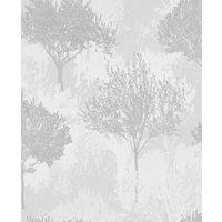 SUPERFRESCO EASY BIRCH - SILVER WALLPAPER, Silver