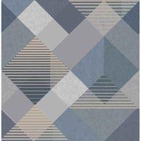 SUPERFRESCO EASY KALEIDOSCOPE DENIM WALLPAPER, Blue
