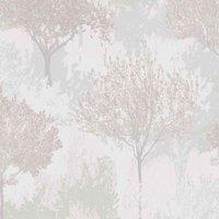 SUPERFRESCO EASY BIRCH - MAUVE WALLPAPER, Purple