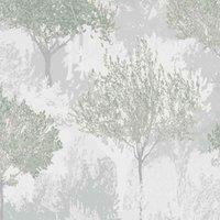 SUPERFRESCO EASY BIRCH - SAGE WALLPAPER, Green