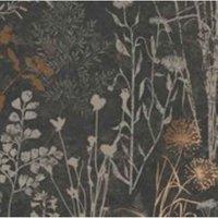 SUPERFRESCO EASY ORGANICS BLACK/COPPER WALLPAPER, Black