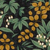 SUPERFRESCO EASY PERSEPHONE CHARCOAL/OCHRE WALLPAPER, Black