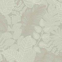 SUPERFRESCO EASY SCATTERED LEAVES SAGE GREEN WALLPAPER, Green
