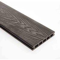Triton Black Composite Decking Kit 5m x 5m 25spm, Black