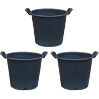 Thompson & Morgan 30L Heavy Duty Large Pot - 3 x Planter, Black