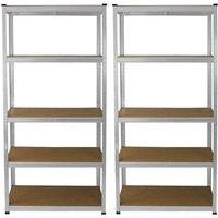 Monster Racking 2 X Galvanised Racking Units 90 X 40 X 180, Silver