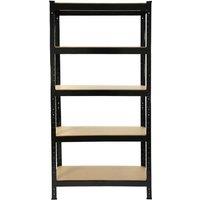 Monster Racking 2 X T-rax Black Metal Racking Units 75Cm X 150Cm X 30Cm With Free Bay Connectors, Black