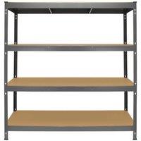 Monster Racking Q-rax Heavy Duty Storage Shelving 160Cm W 60Cm D Grey, Grey