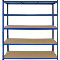 Monster Racking T-rax Extra Wide Storage Shelves Blue 160Cm W 60Cm D, Blue