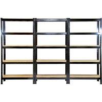Monster Racking T-rax Heavy Duty Shelving Units Black 75Cm W 30Cm D Set Of 6, Black