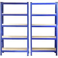 Monster Racking T-rax Heavy Duty Shelving Units Blue 75Cm W 30Cm D Set Of 2, Blue