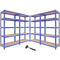 Monster Racking T-rax Metal Storage Shelves Blue 90Cm W 45Cm D Set Of 4, Blue