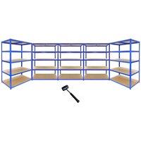 Monster Racking T-rax Strong Storage Shelves Blue 120Cm W 60Cm D Set Of 9, Blue