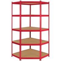 Monster Racking Z-rax Corner Storage Shelf Unit Red 90Cm Wide, Red