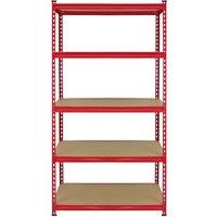 Monster Racking Z-rax Extra Strong Steel Shelves Red 90Cm W 45Cm D, Red