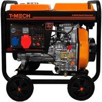 T-mech 5Kva Portable Diesel Generator Open Frame, Black