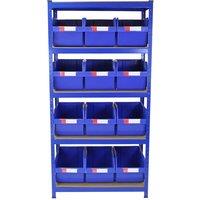 Monster Racking T-rax Blue 90Cm With 12 X Storage Quick Pick Bins, Blue