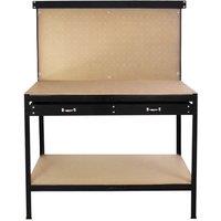 Monster Racking Workbench With Pegboard And Drawer In Black, Black