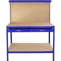 Monster Racking Workbench With Pegboard And Drawer In Blue, Blue