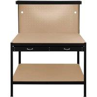 Monster Racking Workbench With Pegboard Drawer & Light Black, Black