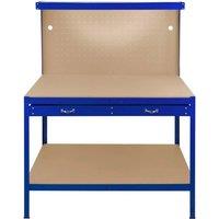 Monster Racking Workbench With Pegboard Drawer & Light Blue, Blue