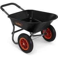 Vonhaus 78L Wheelbarrow, Black