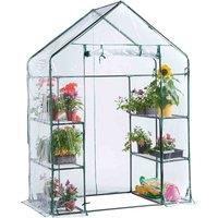 Vonhaus Walk In Greenhouse, Green