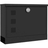 Homcom Wall Mounted Letterbox Mailbox With Windows And Keys Easy To Install, Black