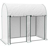 Outsunny 200 X 100 X 178Cm Small Tomato Greenhouse With Roll-up Zipped Doors, White
