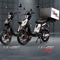 Eskuta SX-250 Cargo Electric Bike - Matte Black, Black