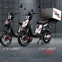 Eskuta SX-250 Cargo Electric Bike - Gloss Grey, Grey